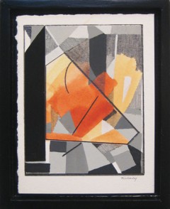 Kimberly Trowbridge (untitled) gouache, graphite, and collage on paper, mounted in wooden frame, 7 x 5.5"