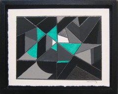 Kimberly Trowbridge (untitled) 2012 gouache and graphite on paper, mounted in wooden frame, 7" x 5.5"